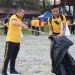Polresta Bengkulu bersama jajaran ikut ambil bagian dalam aksi GEMPAR bersih-bersih pantai, Selasa (31/3/2026). (Foto:Yl)