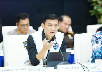 Direktur Tindak Pidana Siber Bareskrim Polri Brigjen Pol Himawan Bayu Aji, Kamis (5/3/2026). (foto:yola)