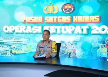Kasatgas Humas Operasi Ketupat 2026, Tjahyono Saputro saat memberikan keterangan (Dok. Humas Polri)