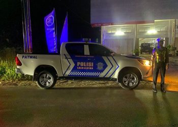 Patroli Blue Light Satlantas Polres Seluma menyisir kawasan Kelurahan Sembayat, Senin (23/3/2026) malam, (Dok. Dadang)