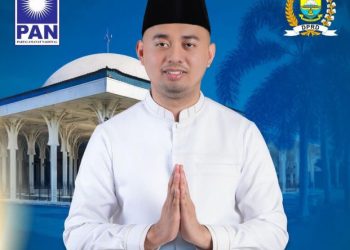 Banner Ucapan Anggota DPRD Provinsi Jambi dari Fraksi PAN, Zulkifli Linus,  (Dok. Daus)