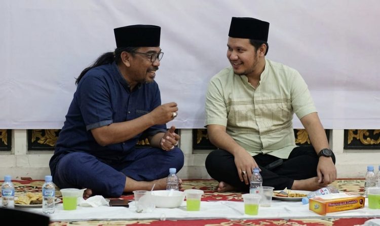 Anggota DPRD Provinsi Jambi Bima Audia Pratama bersama pimpinan dan anggota DPRD lainnya menghadiri kegiatan buka puasa bersama yang digelar Sekretariat DPRD Provinsi Jambi pada Jumat (13/3/2026) malam (Dok, Stepanus)