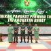 Kasad Jenderal TNI Maruli Simanjuntak (tengah) bersama para perwira tinggi TNI AD usai memimpin laporan korps kenaikan pangkat di Aula G.P.H. Djati Kusumo, Mabesad, Jakarta, Senin (17/3/2026).(Dok. (Penrem 042/Gapu)