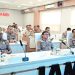 Wakapolda Jambi Brigjen Pol. B. Ali bersama jajaran pejabat utama Polda Jambi mengikuti pembukaan Rakernis gabungan Divisi Polri secara virtual di Ruang Vidcon Mapolda Jambi, Selasa (31/3/2026). (Dok,. Humas)