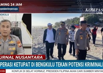 Kapolda Bengkulu Mardiyono tampil di Kompas TV, Senin (30/3/2026). (Foto:Yl)