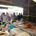 Direktorat Reserse Kriminal Khusus Polda Lampung bersama Brimob menggerebek tiga gudang penimbunan dan pengolahan solar di Pesawaran, Rabu (8/4/2026). (Foto:Yola)