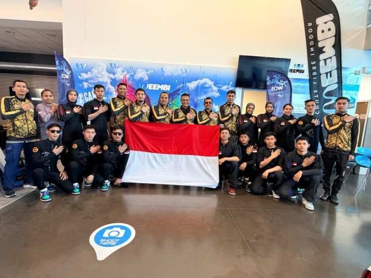 21 personel Korps Brimob Polri memperkuat Tim Nasional Indonesia dalam ajang 6th FAI World Cup Indoor Skydiving 2026 di Lille, Prancis, pada 9–11 April 2026. (Foto:Yola)