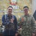 Danrem 042/Gapu Brigjen TNI Nyamin (kanan) bersama Pimpinan BRI Cabang Jambi Mochamad Chandra Ariesta saat audiensi di ruang kerja Danrem, Rabu (8/4/2026), (Dok. Nahar)