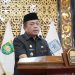 Gubernur Jambi Al Haris menyampaikan arahan dalam Rapat Koordinasi Daerah Program Bangga Kencana Tahun 2026 di Ruang Pola Kantor Gubernur Jambi, Rabu (8/4/2026). (Stepanus)