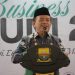 Gubernur Jambi Al Haris saat membuka Jambi Business Matching Forum 2026 yang mempertemukan pelaku UMKM dengan BUMN dan mitra usaha di Swiss-Belhotel Jambi, Kamis (9/4/2026). (Dok. Stepanus)