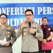 Kapolda Jambi Irjen Pol Krisno H. Siregar memberikan keterangan kepada wartawan saat konferensi pers di Mapolda Jambi, Kamis (16/4/2026),(Dok. Nahar)
