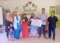 Pemerintah Desa Selagan Jaya menyalurkan BLT-DD, Sabtu (11/4/2026). (Foto:Dede)
