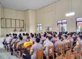 Kapolres Kepahiang memberikan arahan kepada personel untuk menggerakkan masyarakat dalam program ketahanan pangan melalui budidaya jagung. (foto:yola)