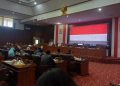 Rapat paripurna DPRD Provinsi Bengkulu penyampaian rekomendasi LKPJ Gubernur 2025, Senin (13/4/2026). (Foto:yola)