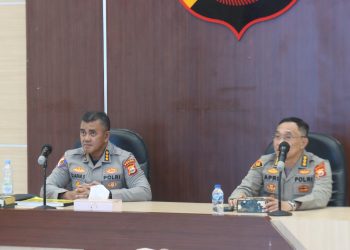 Irwasda Polda Bengkulu, Ja’far Sidiq, mengikuti zoom meeting Selasa (14/4/2026). (Foto:yola)