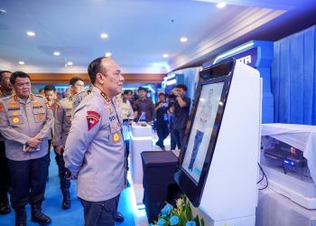 Wakapolri, Dedi Prasetyo, menghadiri peluncuran Rakor Komite TIK Polri 2026 di Ballroom Hotel Mercure Ancol. (Foto:yola)